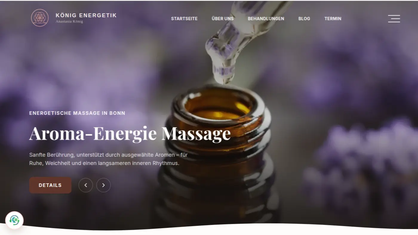 Corporate Website with Online Appointment Booking interface and service overview